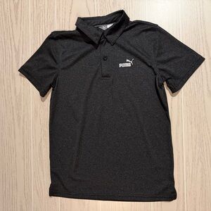 Puma‎ Boys Charcoal Gray Performance Polo Shirt Size Medium 10/12